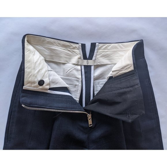 Old Celine-style zipper front tailored trousers size 26 medium - Picture 5 of 9